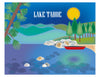 Lake tahoe skyline art prints, Loose Petals city art print by Karen Young