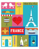 SALE of France - Collage - MATTED PRINT