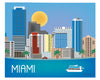 Miami skyline print, Florida print, Loose Petals city art by Karen Young, Miami gift, Miami Souvenir, Handmade Miami gift, Miami 8 x 10, Miami 11 x 14