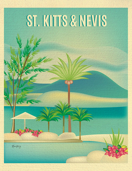 St. Kitts & Nevis wall art, print, poster, canvas – Loose Petals