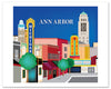 Ann Arbor art poster, small and large sizes, white posters