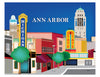 Ann Arbor art print, Main Street print, University of Michigan