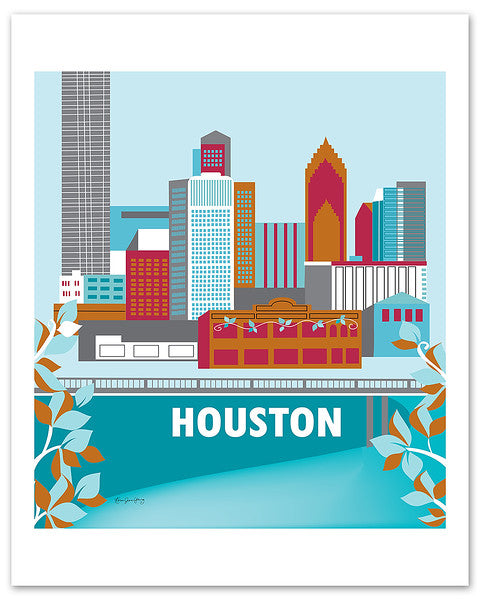 houston texas canvas wrap prints, city prints, travel posters, Karen Young Loose Petals 