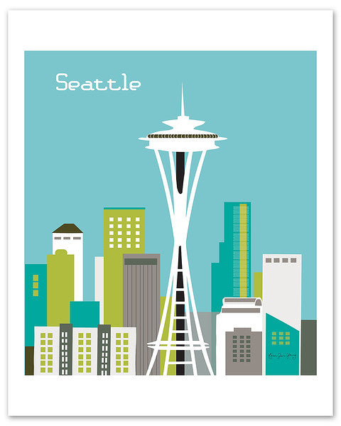 Seattle, Washington - Teal