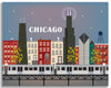 large chicago canvas print, quality chicago skyline canvas art