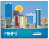 Miami skyline canvas print, Florida canvas print, Loose Petals city art by Karen Young, Miami gift, Miami Souvenir, Handmade Miami gift, large Miami office art, small Miami canvas,  large Miami canvas