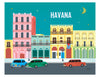 Havana art print, 8 x 10, 11 x 14 print, Loose Petals city art by Karen Young