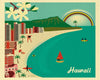 Honolulu Hawaii poster, giclee poster, large posters, Karen Young Loose Petals
