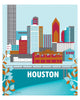 Houston art prints, small Houston prints, Houston, TX, Karen Young Loose Petals Houston city art