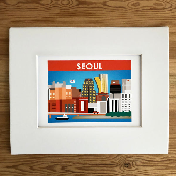 SALE of Seoul, South Korea - MATTED PRINT