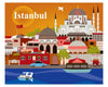 Istanbul skyline print, Istanbul small 8 x 10, 11 x 14, Loose Petals City Art