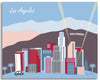 Los Angeles canvas art print, large LA canvas print, Hollywood canvas print, wrapped canvas California skyline, Retro LA canvas print, Karen Young Loose Petals city canvas art, Los Angeles wrapped canvas art print