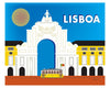 Lisboa, Portugal, Lisbon skyline art print, small print, Karen Young Loose Petals European city art print