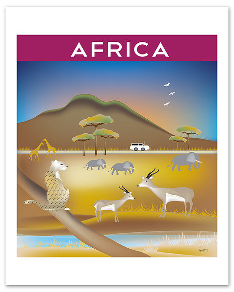 Africa with Safari and Mount Kilimanjaro