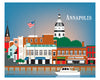 Annapolis prints, city dock art print