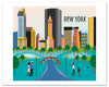 New York City skyline posters, New York Central Park posters, Karen Young artist, Loose Petals city art, handmade NYC gift, NYC nursery poster print, NYC wedding gift, NYC housewarming gift, quality NYC souvenirs, unique NYC posters, small NYC art posters, New York city corporate art, New York City Office Art
