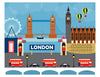 Loose Petals London Skyline Art Print, London Map, London Underground print, London Nursery Art, Anglophile gift, London Baby Print, London gift, London wall decor, Karen Young Loose Petals London England print