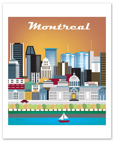 Montreal skyline poster, Canada poster, Canadian baby gift, Montreal Wedding gift, handmade Montreal gift, handcrafted Montreal souvenir, Loose Petals Montreal city poster, large Montreal artwork, Montreal skyline print, Canada print, Canadian baby gift, Montreal Wedding gift, handmade Montreal gift, handcrafted Montreal souvenir, Loose Petals Montreal city print, small Montreal artwork, city poster art by Karen Young
