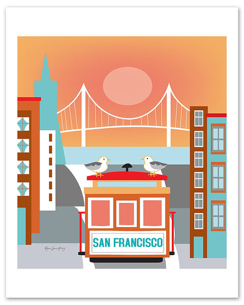 San Fransisco, California - Seagulls on Trolley